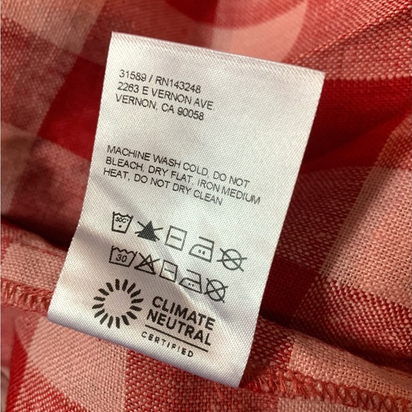 reformation • linda linen dress in concha check gingham plaid 12 - Picture 9 of 9